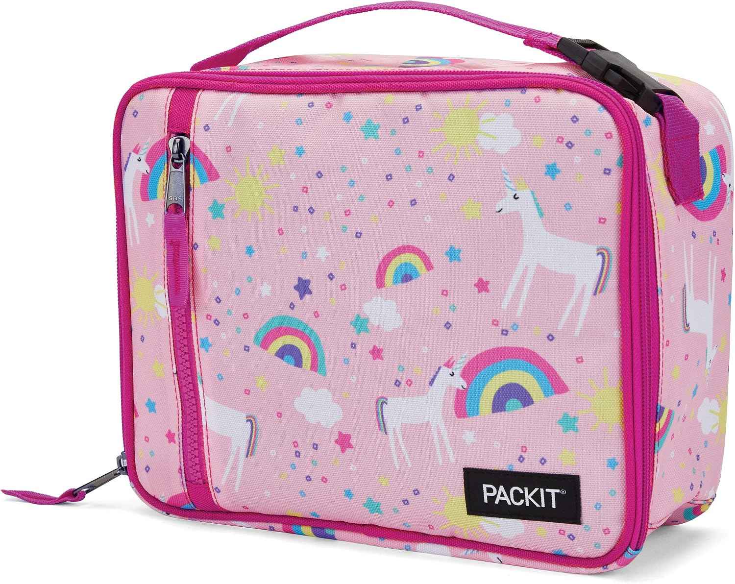 PackIt Freezable Classic Lunch Box, Unicorn Sky Pink