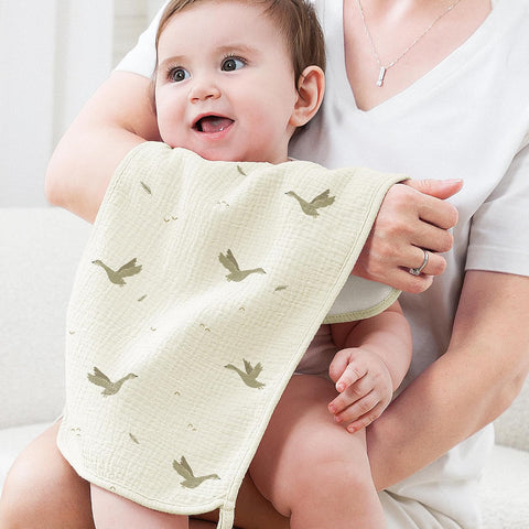 Susurration Muslin Burp Cloths, Soft Baby Burping Cloths for Unisex Boys and Girls, Newborn Essentials Large Extra Absorbent Washcloths, 20x10in, 4 Pack