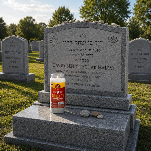 Ner Mitzvah 9 Day Yartzeit Candle - Kosher Yahrtzeit Memorial and Yom Kippur Candle in Plastic Holder