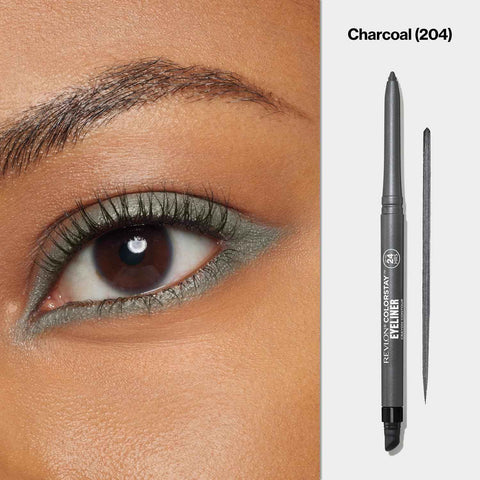 REVLON ColorStay Pencil Waterproof Eyeliner, 204 Charcoal, 0.01 oz