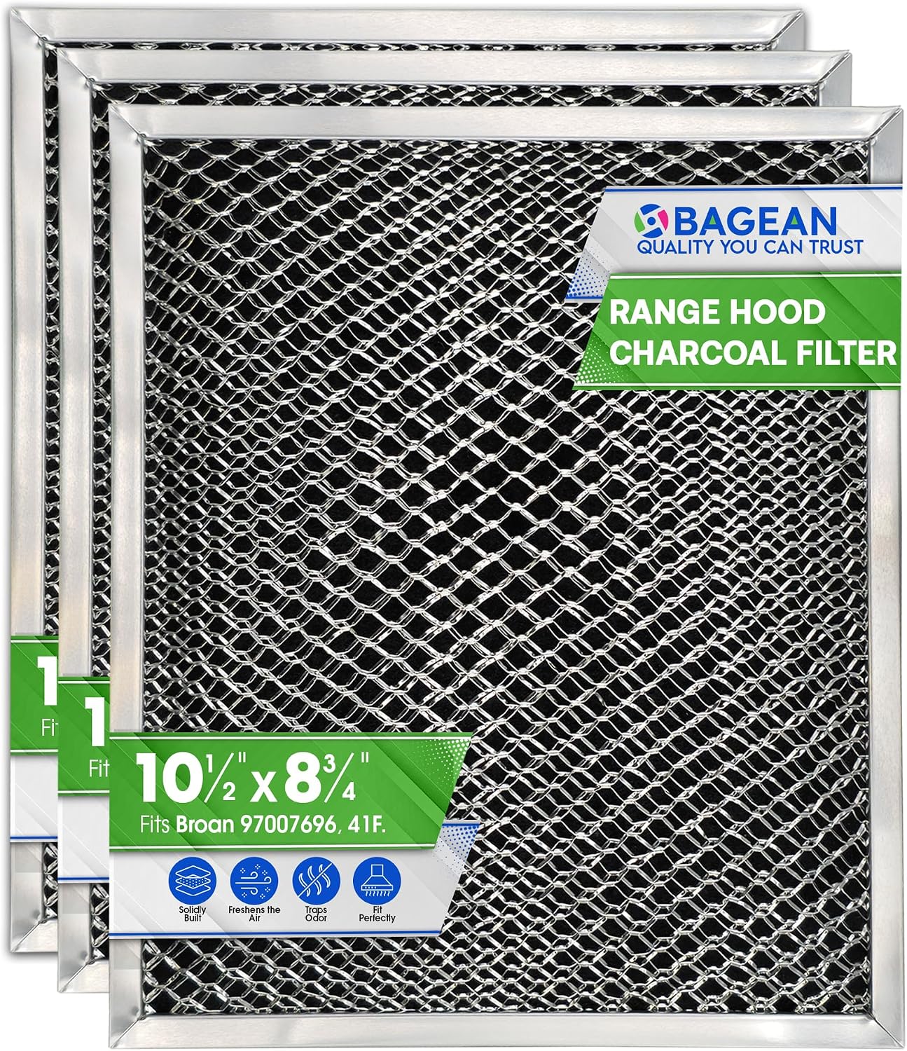 Stove Vent Filter 10.5"x8.8" 97007696 Fits Nutone Broan Range Hood Filter