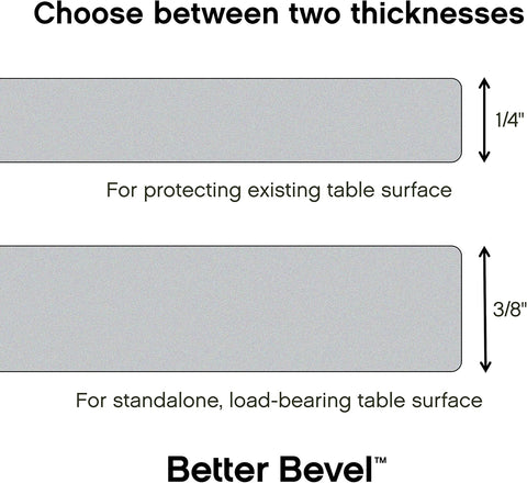 The Better Bevel 24 inch Round Glass Table Top - Clear Tempered Glass Surface Protector - Safe Flat Polished Edge - Coffee, Dining and End Table