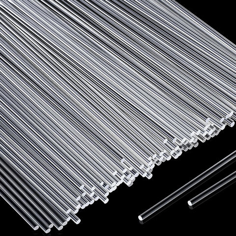 Zopeal 200 Pcs Acrylic Lollipop Stick Cake Pop Rod, 12 x 0.12 Inches, Clear