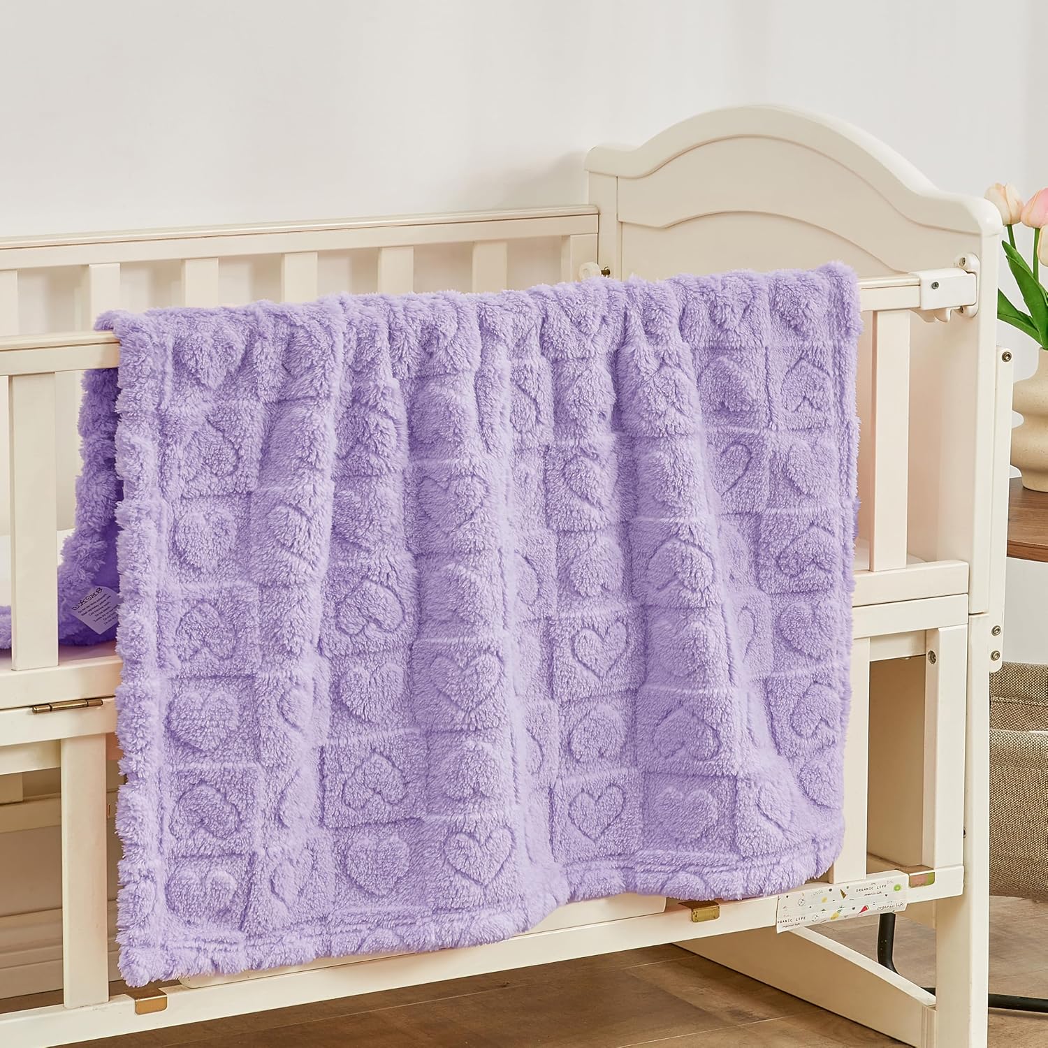 Yurhap Heart Baby Blanket, Love Plush Fleece Baby Blankets for Girls Boys