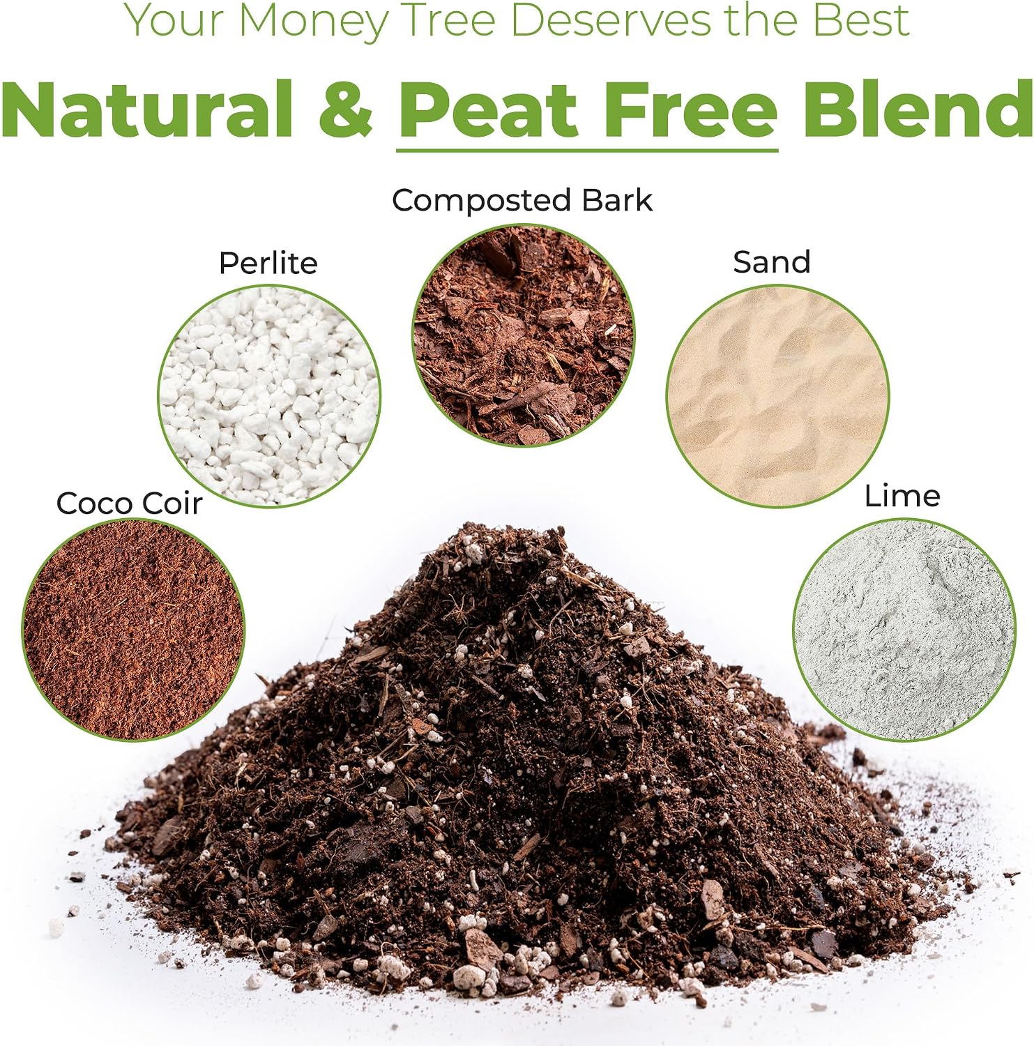Perfect Plants Money Tree Potting Soil, 2 qt, Indoor Coco Coir Mix