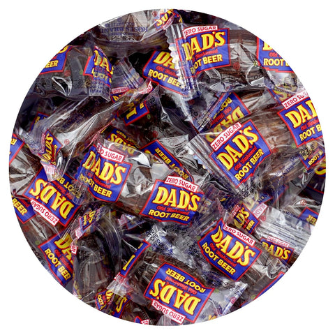 Dad's Root Beer Barrels Hard Candy, 4lb Bulk Bag (Approximately 200 pcs), Old Fashioned Hard Candy, Individually Wrapped Bulk Candy, The Hampton Popcorn & Candy Company