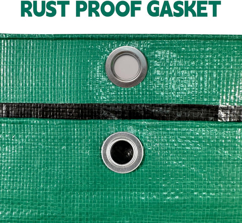 15x15 ft Heavy Duty Tarp 10mil UV Reinforced Grommets Green&Black