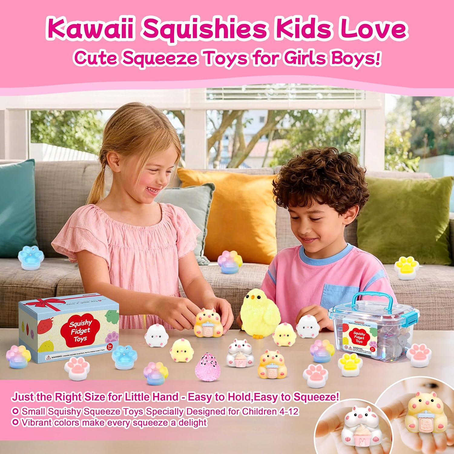 10 Pack Taba Squishy Toys kit with Toy Box-Squeeze Toys Squishy Fun Box