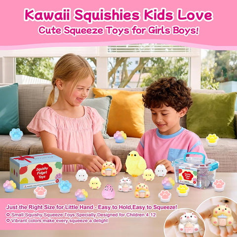 10 Pack Taba Squishy Toys kit with Toy Box-Squeeze Toys Squishy Fun Box
