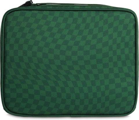 PackIt Freezable Classic Lunch Box, Checker Wave Olive