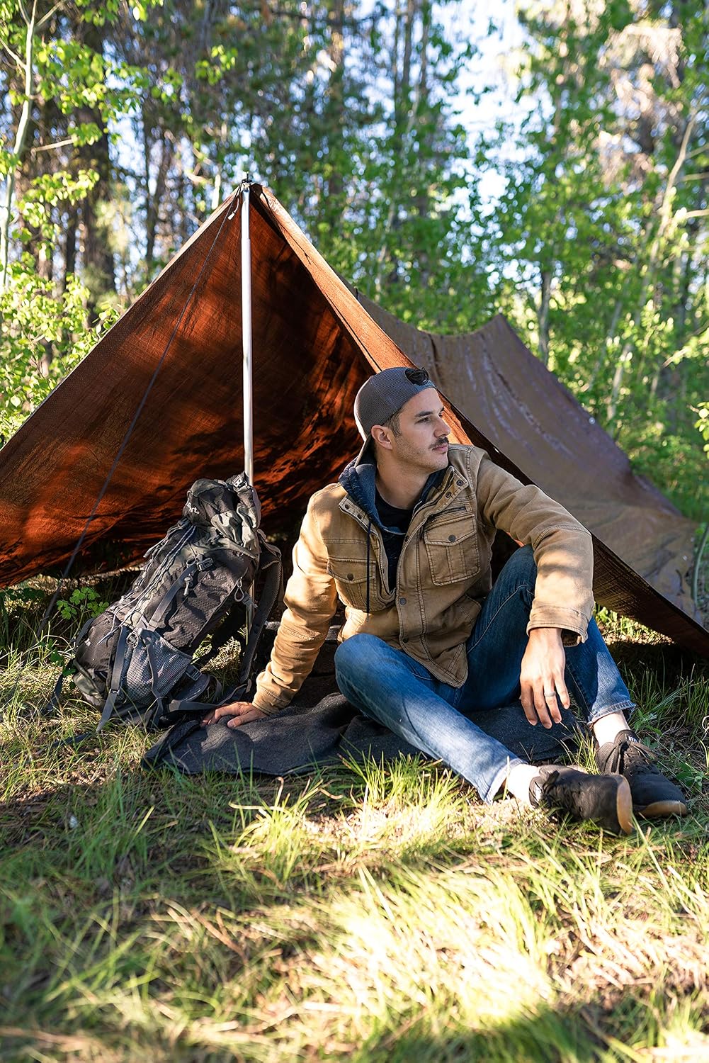 Stansport Light-Duty Rip-Stop Tarp 10' x 12' - Brown (U-1012)