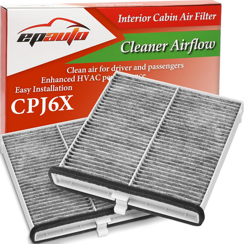 EPAuto CPJ6X (KD45-61-J6X) Cabin Air Filter Replacement for Mazda, 2 Packs