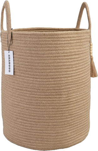 XUANGUO Rope Laundry Basket Laundry Hamper for Clothes Jute