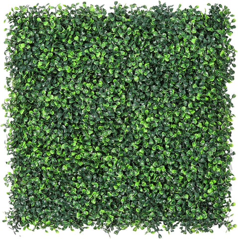 Sunnyglade 12 Pieces 20"x 20" Artificial Boxwood Panels Topiary Hedge Plant
