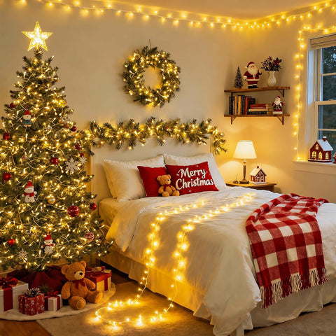 JMEXSUSS 200 LED Christmas Lights Outdoor Indoor String Lights for Bedroom