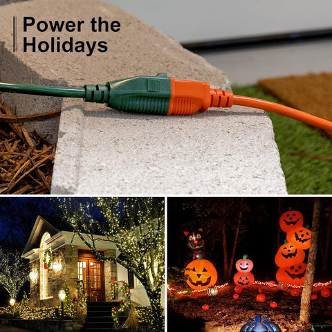 GE Outdoor Extension Cord, 40 Ft, Grounded Heavy Duty Extension Cord, 16AWG