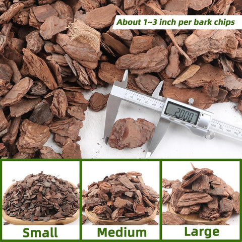 9 Quart Organic Big Size Orchid Bark for Plants, Root Development of Orchid Plants and Garden Soil Amendment
