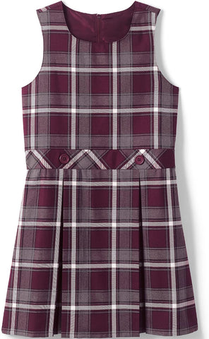 Lands' End Girls Uniform Plaid Jumper