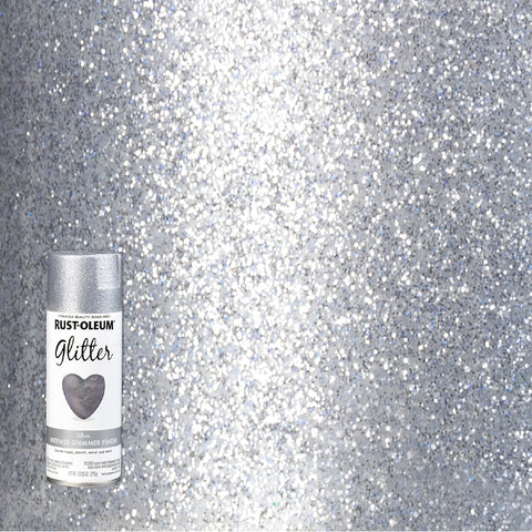 Rust-Oleum 301814 Specialty Glitter Spray Paint, 10.25 oz, Silver