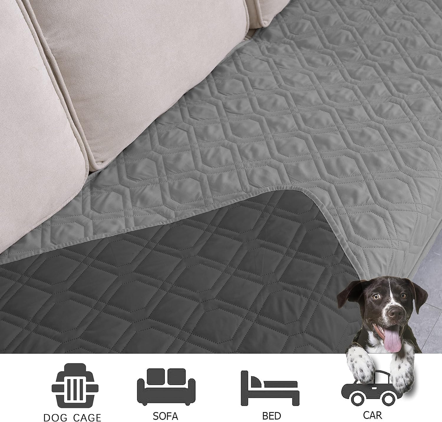 Ameritex Waterproof Dog Bed Blankets Cover for Bed Couch Sofa Reversible