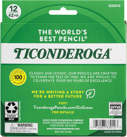Ticonderoga My First Short Triangular Wood-Cased Pencils, #2 HB Soft