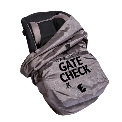 J.L. Childress Gate Check Travel Bag & Backpack for Car Seats, Deluxe, Grey