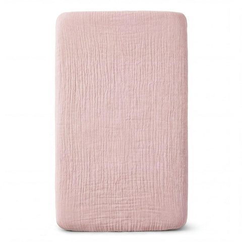Muslin Bassinet Sheet Compatible with Maxi-Cosi Iora & Iora Air Bedside Sleeper - 100% Cotton Rectangular Mattress Pad Cover (33"x20"), Breathable & Soft, Boho (1 Pack Pink)