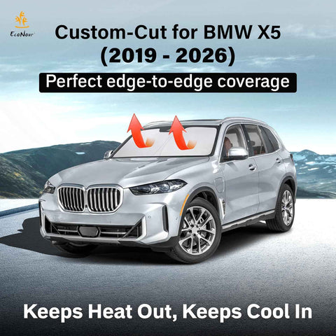 EcoNour Windshield Sunshade Compatible for BMW X5 2019-2024 2025 2026