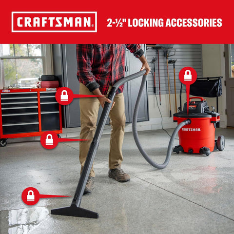 CRAFTSMAN CMXEVBE17656 20 Gallon 6.5 Peak HP Wet Dry Shop Vacuum with Cart