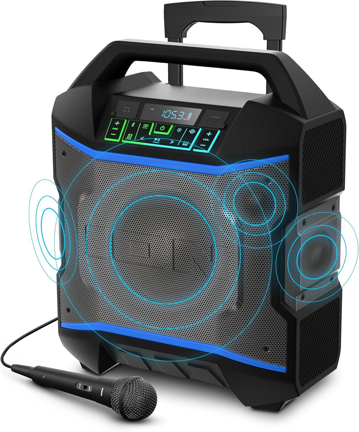 ION Block Rocker 120W Bluetooth Outdoor Speaker with Wheels