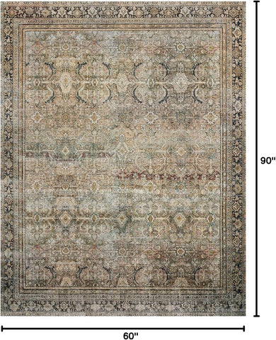 Loloi Layla Olive/Charcoal 5'-0" x 7'-6" Area Rug