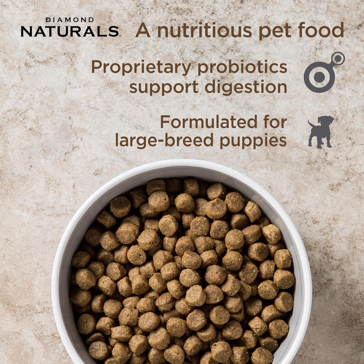 Diamond Naturals Large Breed Puppy Dry Dog Food, Lamb & Rice, 40lb