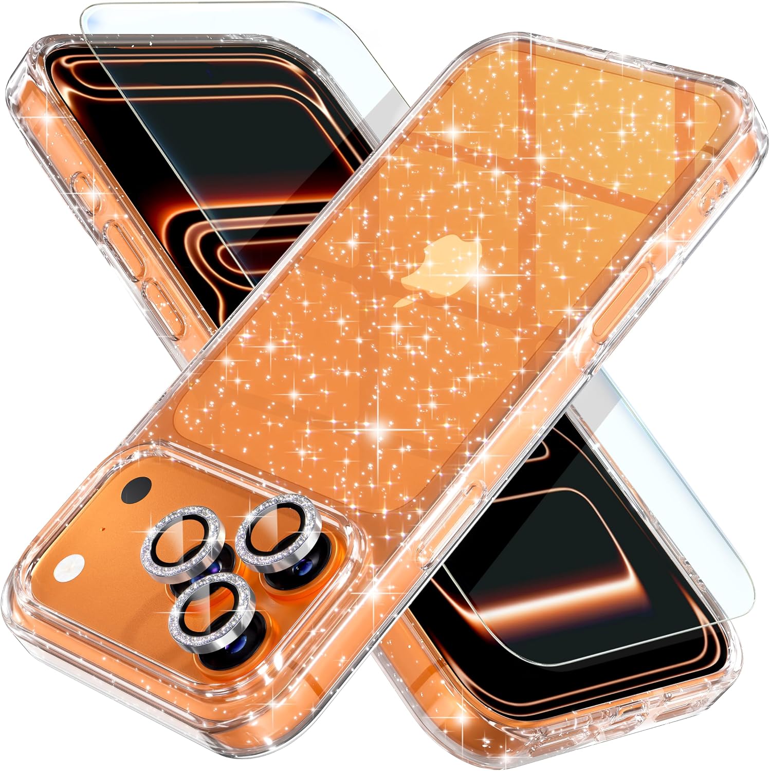 Choiche for iPhone 17 Pro Max Case Clear Women Girly (Glitter Clear)