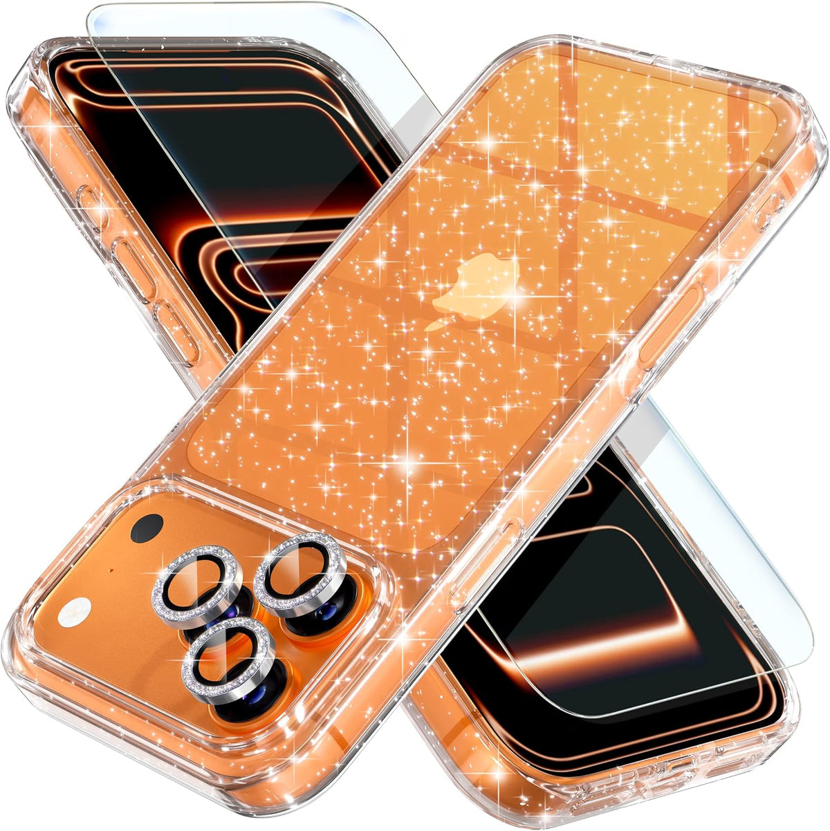 Choiche for iPhone 17 Pro Max Case Clear Women Girly (Glitter Clear)