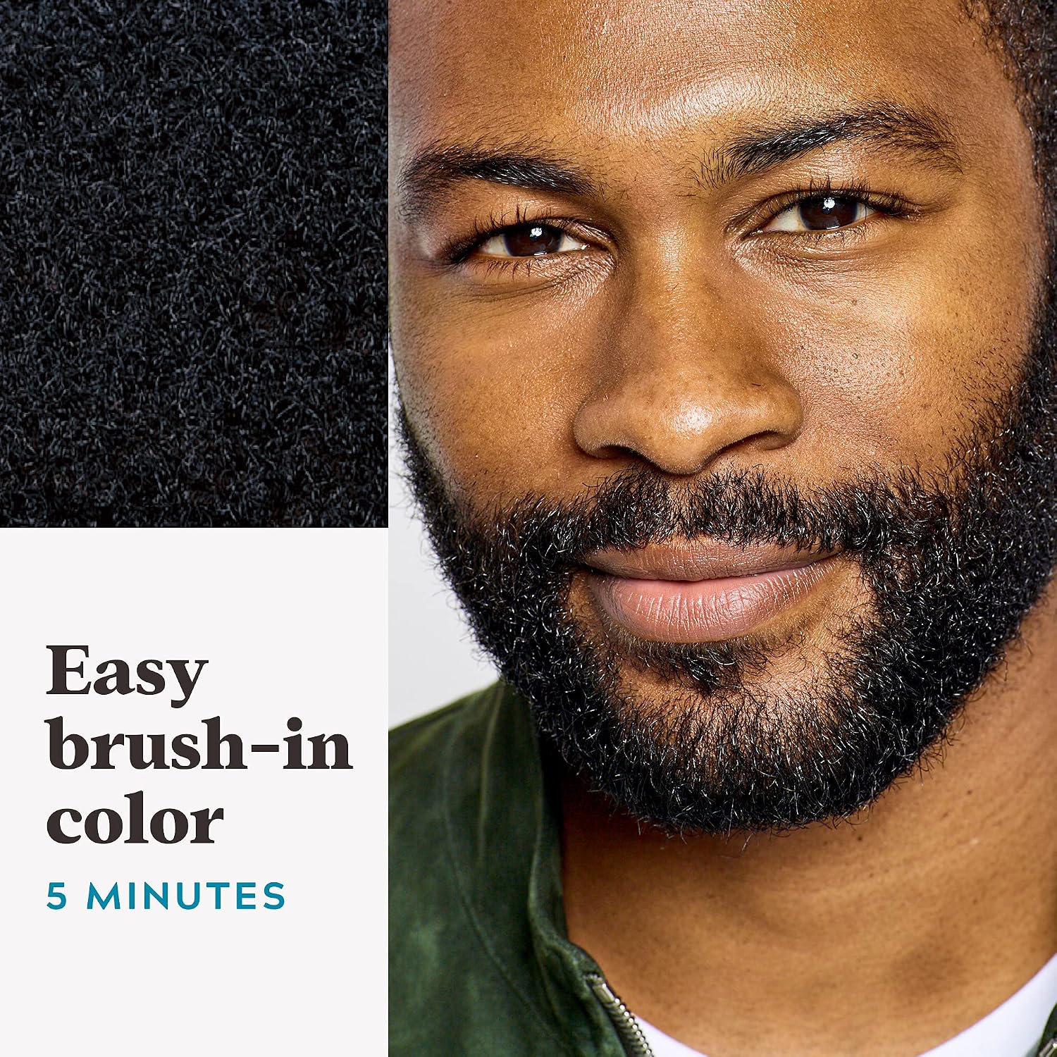 JUST FOR MEN Mustache & Beard Dye, Keratin, Jet Black M-60 (3 Pack) | Mustache & Beard color jet black designed for facial hair to instantly eliminate gray. Enhanced with keratin & biotin.