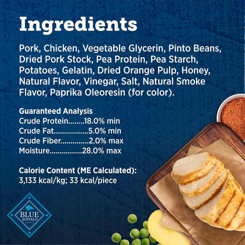 Blue Buffalo True Chews Pork & Chicken Sausage Dog Treats, 14 oz