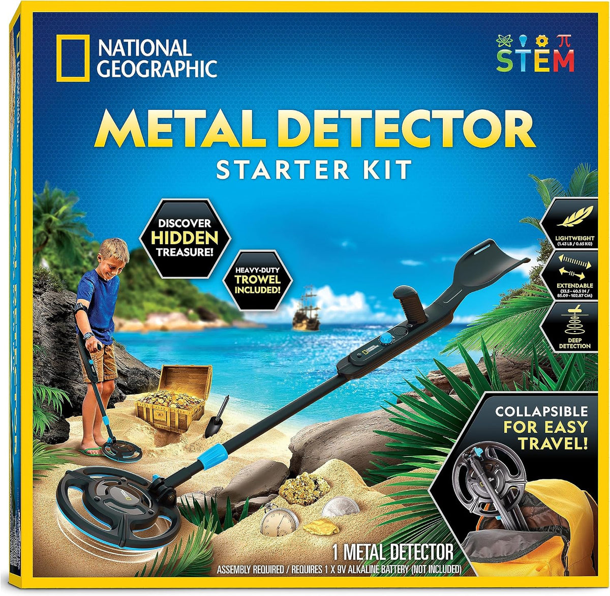 National Geographic Starter Metal Detector Kit for Kids Ages 8-12