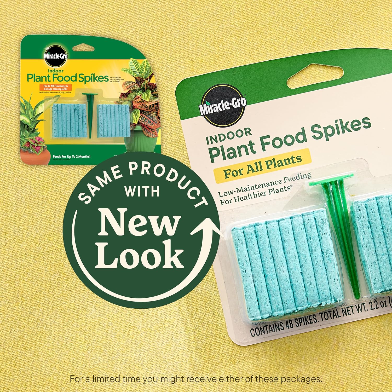 Miracle-Gro Indoor Plant Food Spikes for All Plants, 48 Spikes