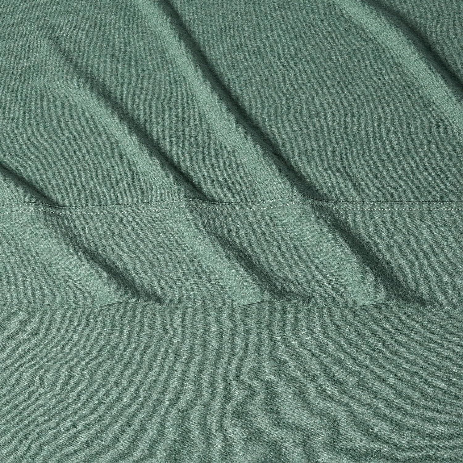 Amazon Basics 100% Cotton Breathable Jersey Bed Sheet Set, Machine Washable, All-Season, King, Olive (Melange)