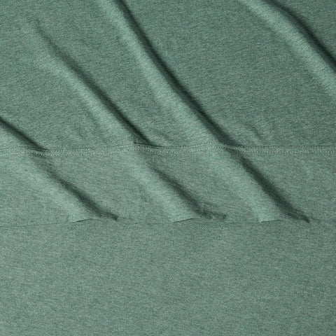 Amazon Basics 100% Cotton Breathable Jersey Bed Sheet Set, Machine Washable, All-Season, King, Olive (Melange)