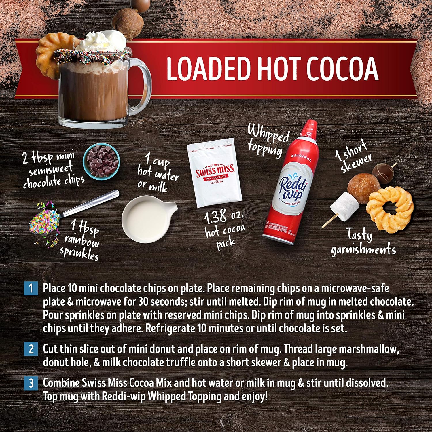 Swiss Miss Milk Chocolate Flavor Hot Cocoa Mix Canister, 45.68 oz. (Pack of 6)