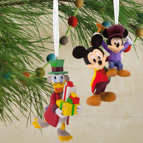 Hallmark Disney Christmas Ornament (Mickey's Christmas Carol) Set of 2