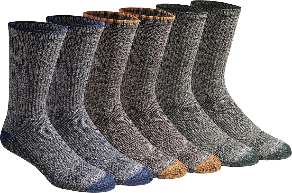 Dickies Men's Dri-tech Original Moisture Control Crew Socks, Available in M-xxl (6, 12, 18 Pairs)