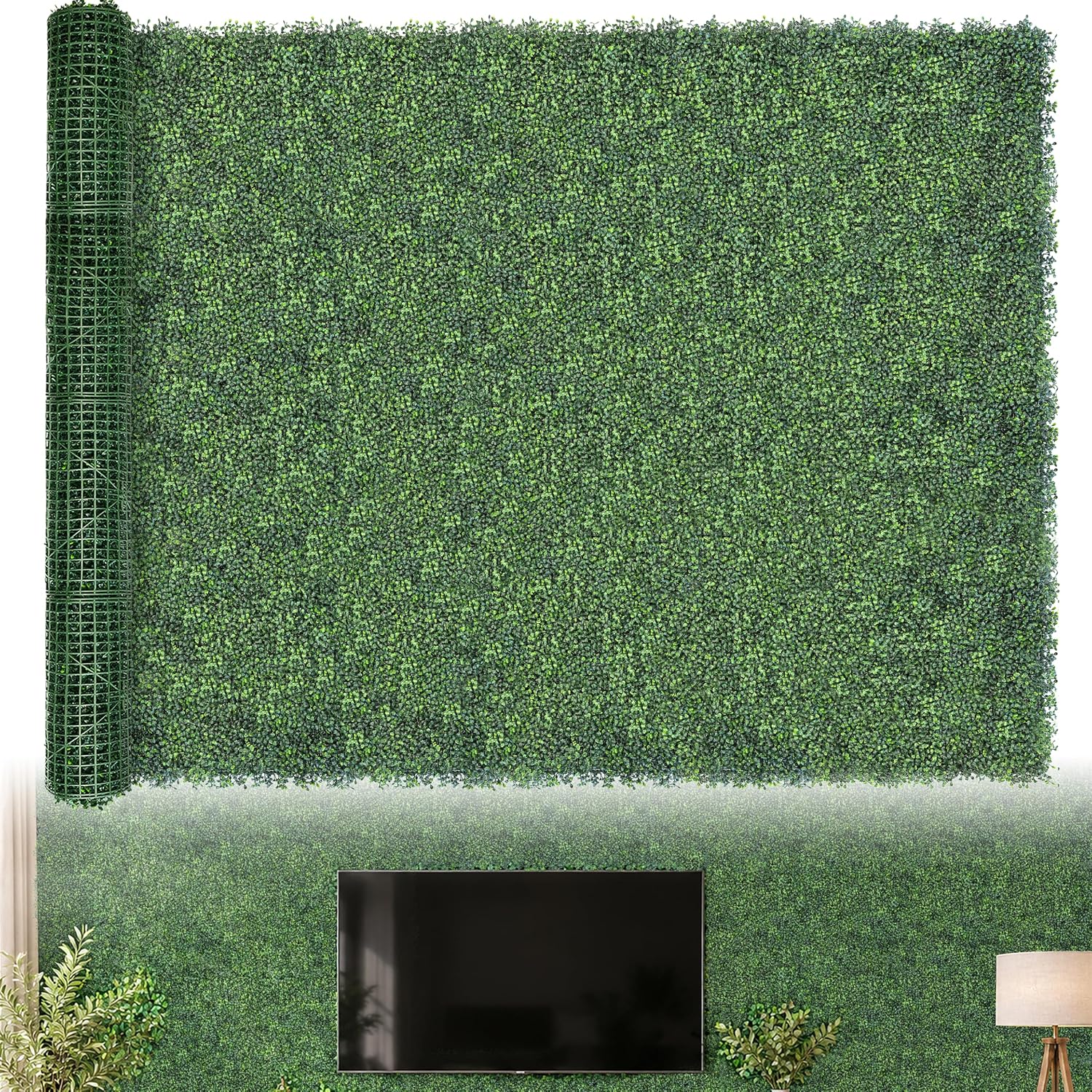 ODTORY Artificial Ivy Privacy Screen Fence Panel, Gradient Green 96X120 in