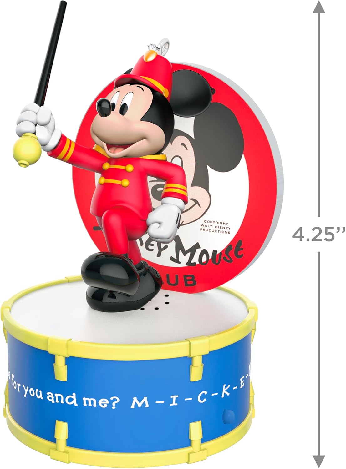 Hallmark Keepsake Disney Christmas Ornament, The Mickey Mouse Club 70 Years of Music and Fun Musical with Light, Gifts for Disney Fans