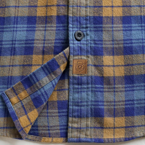 Dubinik® 6 oz Flannel Shirt for Men Long Sleeve Button Down Cotton Plaid