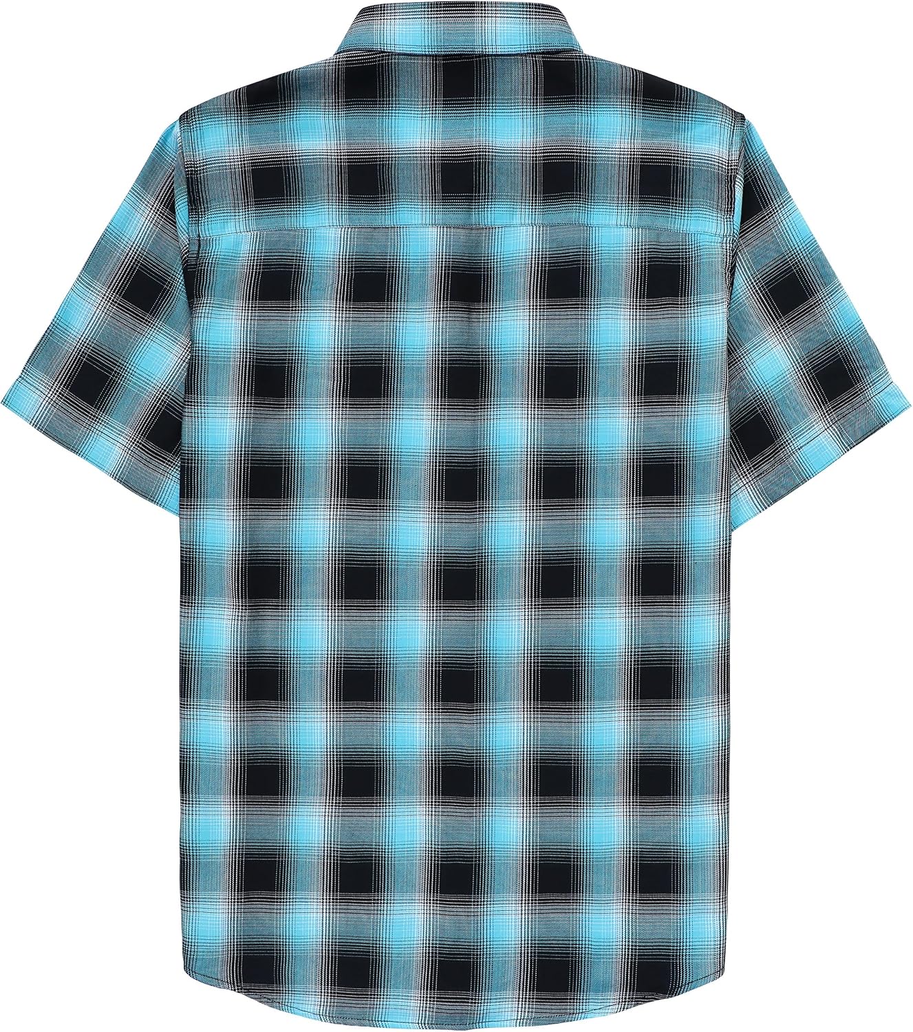 Dubinik® Mens Short Sleeve Button Down Two Pockets Soft Vintage Regular Fit Vintage Fishing Casual Shirts