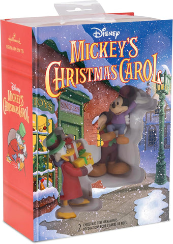 Hallmark Disney Christmas Ornament (Mickey's Christmas Carol) Set of 2