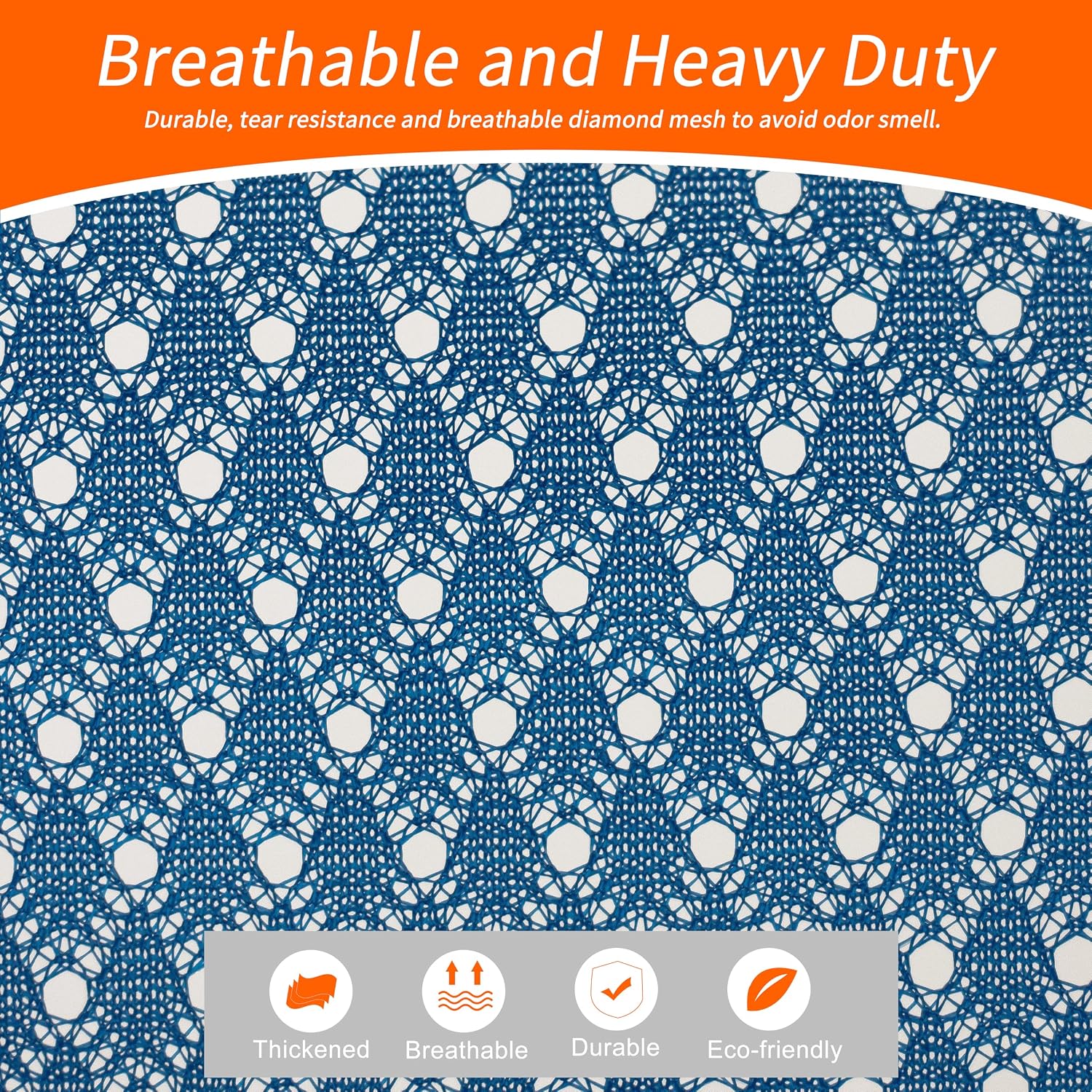 Polecasa Heavy Duty Diamond Mesh Laundry Bag, 24x36", Blue
