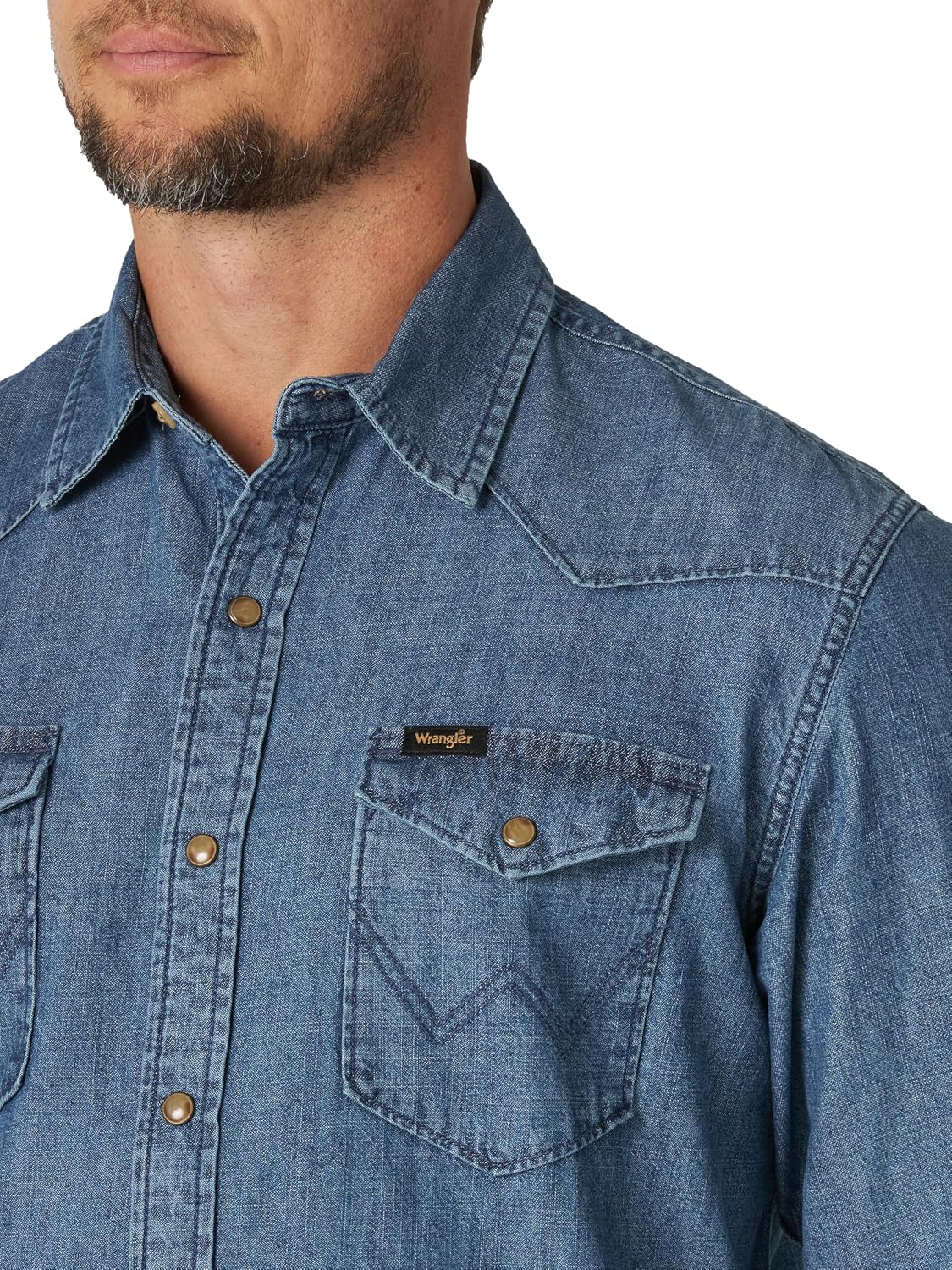 Wrangler Men's Iconic Regular Fit Snap Shirt